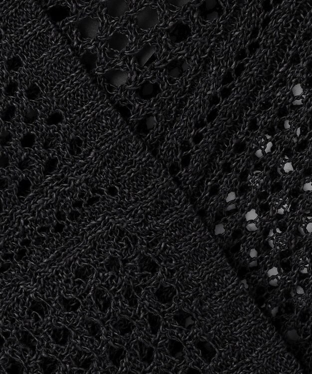 BEIGE， ATACAM / パターンメッシュ ハーフニット Black