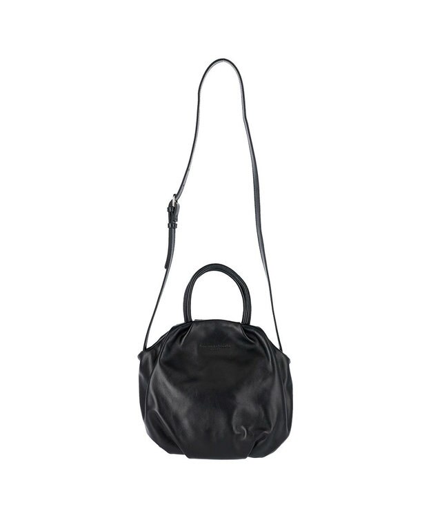 tsumori chisato CARRY ラムギャザー 2way ハンドバッグ ショルダーバッグ ブラック