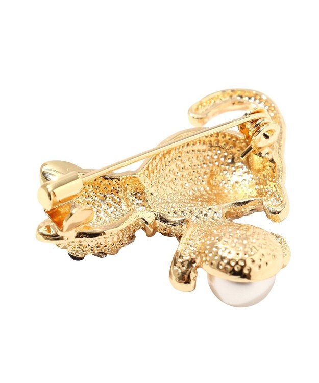 YECCA VECCA キャットパールブローチ Gold