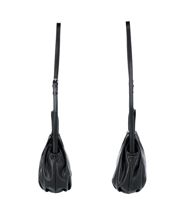 tsumori chisato CARRY ラムギャザー 2way ハンドバッグ ショルダーバッグ ブラック