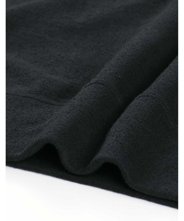 une nana cool 【綿混】あくびのお嬢さんのブークレー裏毛フーディー ブラック