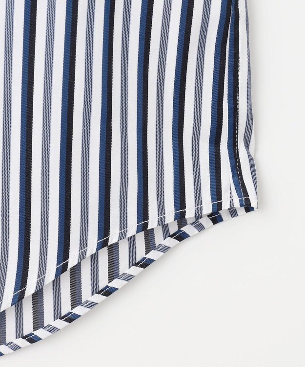 JOSEPH ABBOUD 【オーガニックコットン・柔らかな肌触り】カラーストライプ シャツ サックスブルー系1