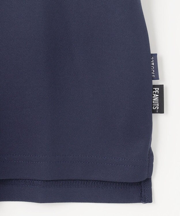 23区GOLF 【PEANUTS】【MEN】スヌーピーコラボ 半袖ポロシャツ ネイビー系