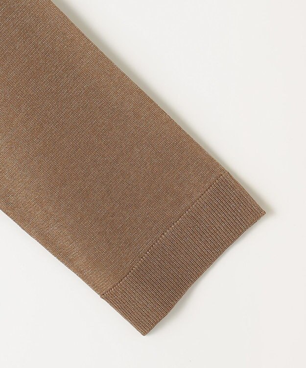 自由区 【セットアップ対応・洗える】ヴィスコースシアー ニット ブラウン系