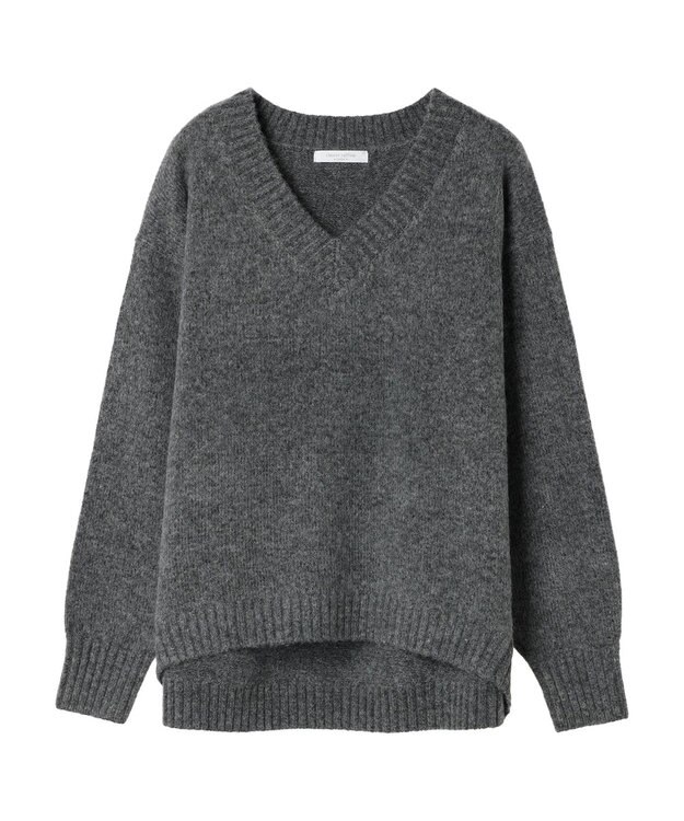 Green Parks ＭｉｘカラーＶネックニットプルオーバー Charcoal Gray