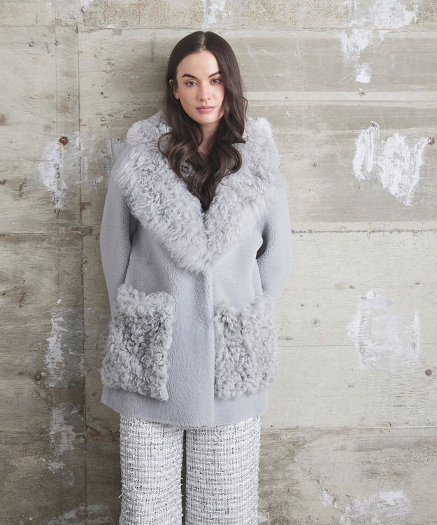 GRACE CONTINENTAL 【BLANCHA】ムートンコート グレー