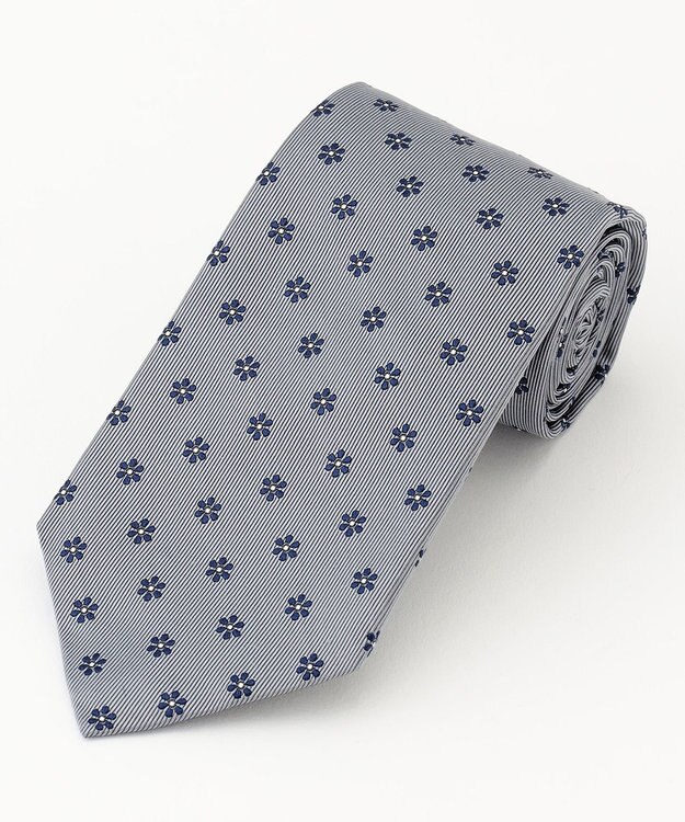 J.PRESS MEN 【定番】花小紋 ネクタイ グレー系7