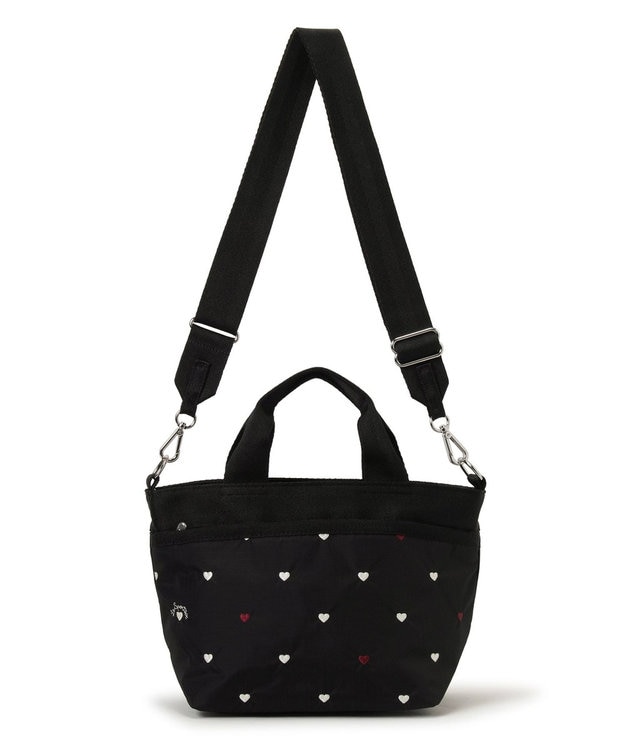 LeSportsac SMALL BUCKET TOTE/レッド/ホワイトハートEMB レッド/ホワイトハートEMB