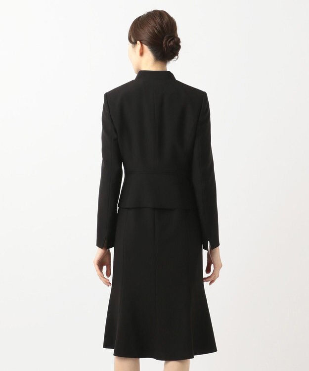自由区 FORMAL 【襟華やか】エレガント ジャケット＋ワンピース ブラック系
