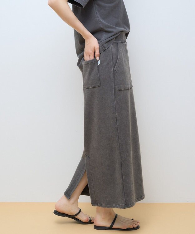 AMERICAN HOLIC DISCUS 加工裏毛ナロースカート Charcoal Gray