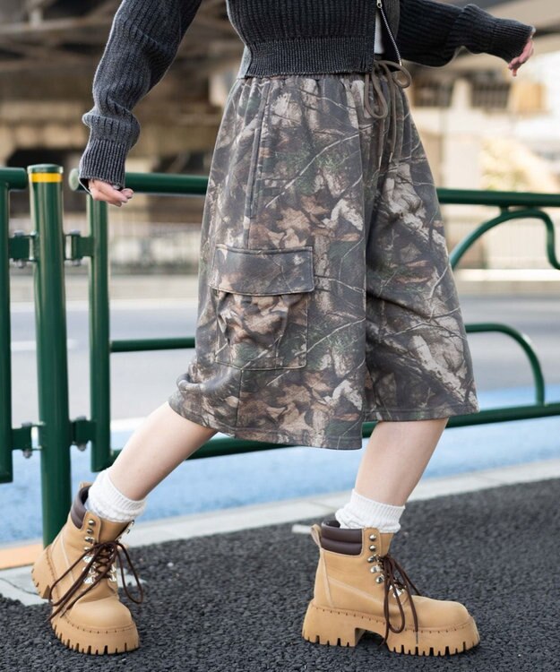 WEGO リアルツリーカモフラハーフパンツ 柄1