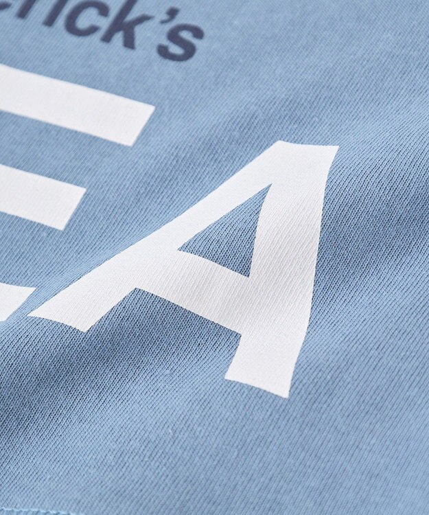 earth music&ecology ドルマンバックプリントＴｅｅ Blue