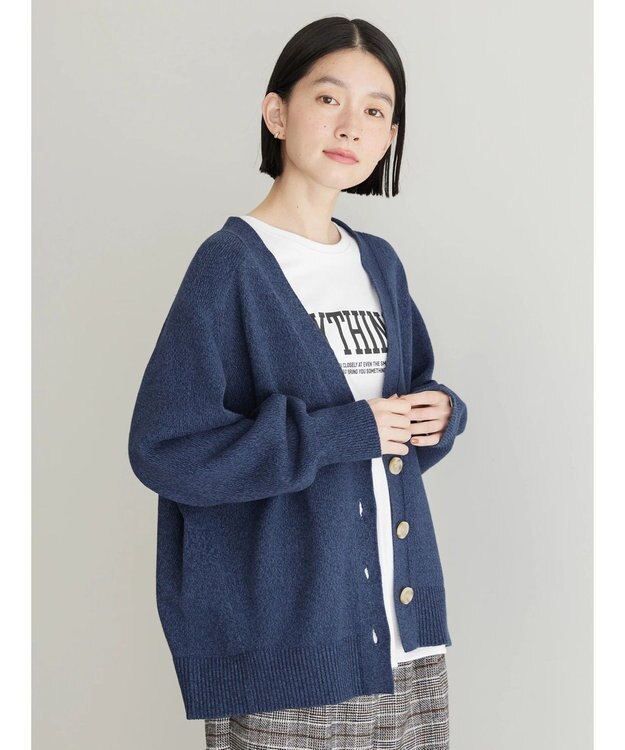AMERICAN HOLIC ＭＩＸＶネックニットカーディガン Navy