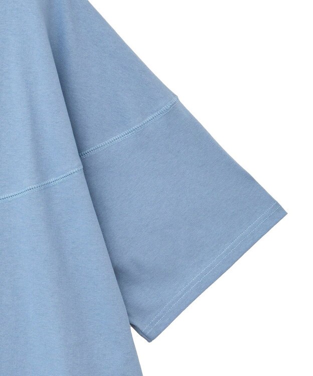 earth music&ecology ドルマンバックプリントＴｅｅ Blue