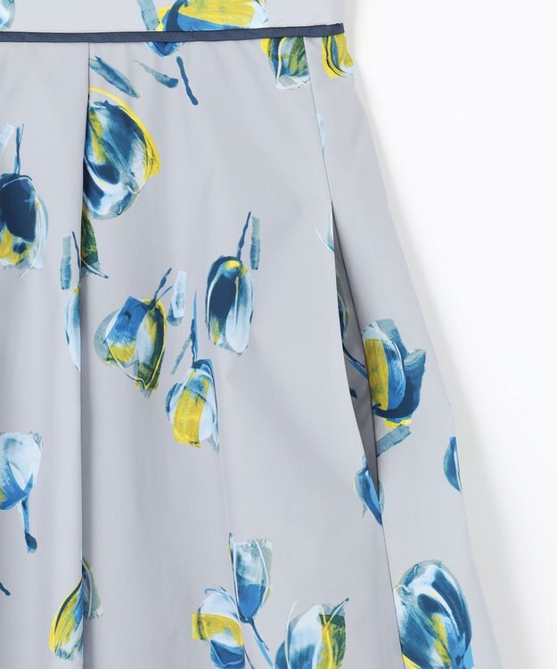 組曲 チューリッププリント フレアスカート ロイヤルブルー系5