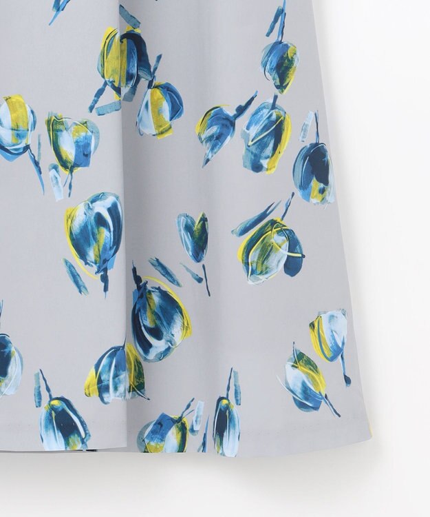 組曲 チューリッププリント フレアスカート ロイヤルブルー系5