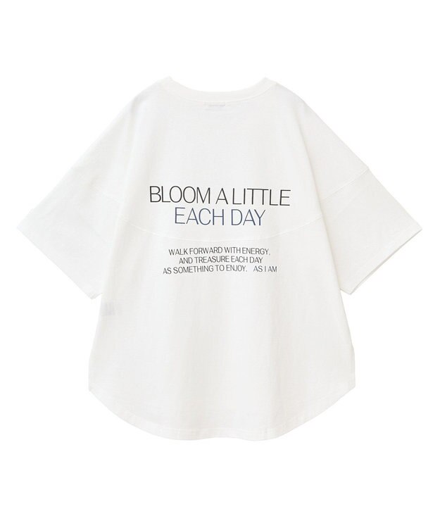 earth music&ecology ドルマンバックプリントＴｅｅ Off White