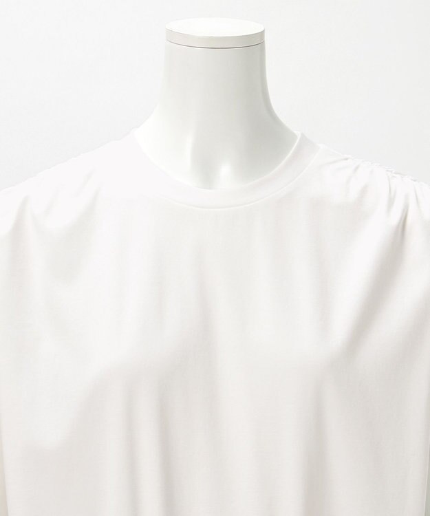 23区 S 【エステータ】ショルダータックジャージー カットソー ホワイト系