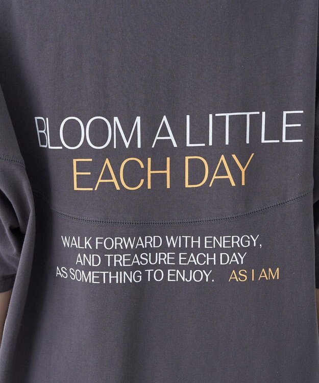 earth music&ecology ドルマンバックプリントＴｅｅ Charcoal Gray