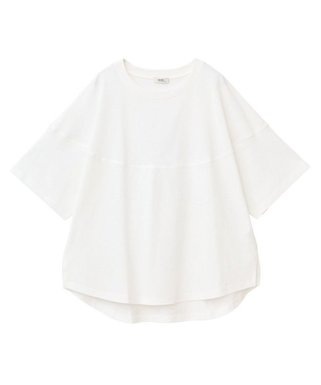 earth music&ecology ドルマンバックプリントＴｅｅ Off White