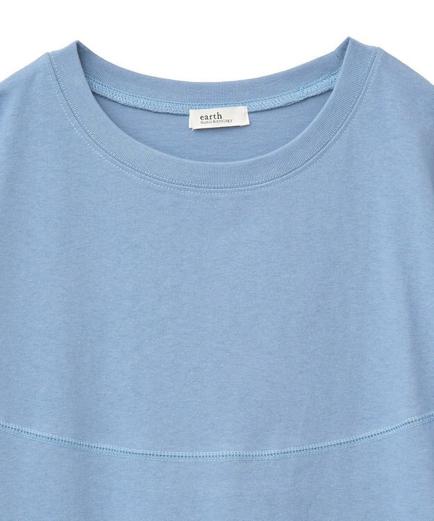 earth music&ecology ドルマンバックプリントＴｅｅ Blue