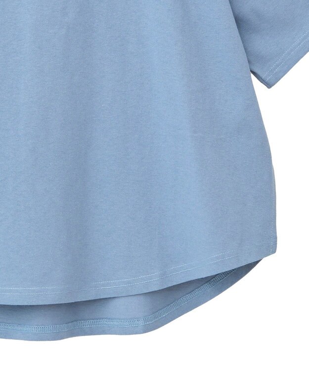 earth music&ecology ドルマンバックプリントＴｅｅ Blue