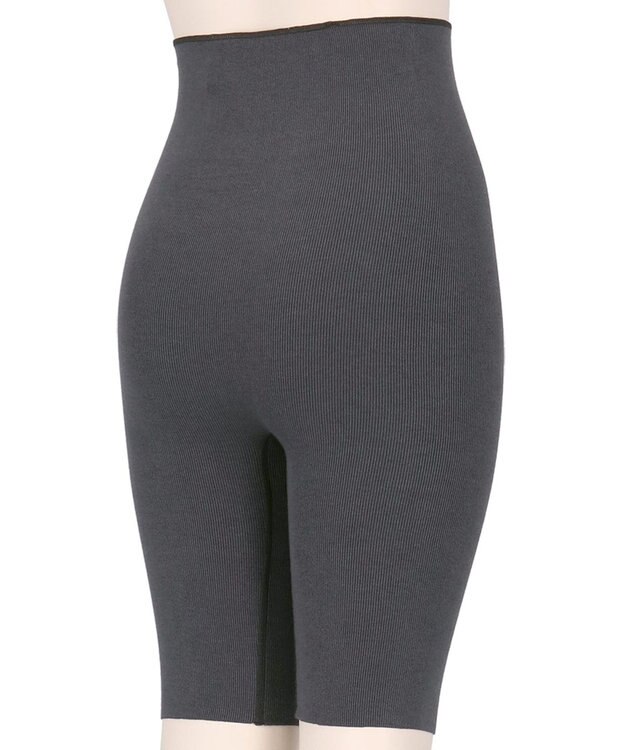 Wing 腹巻き付きオーバーパンツ あたたかい 薄手 アウターにひびきにくい ひざ上丈 毛パン 秋 冬 ER0812 ウイング／ワコール グレー