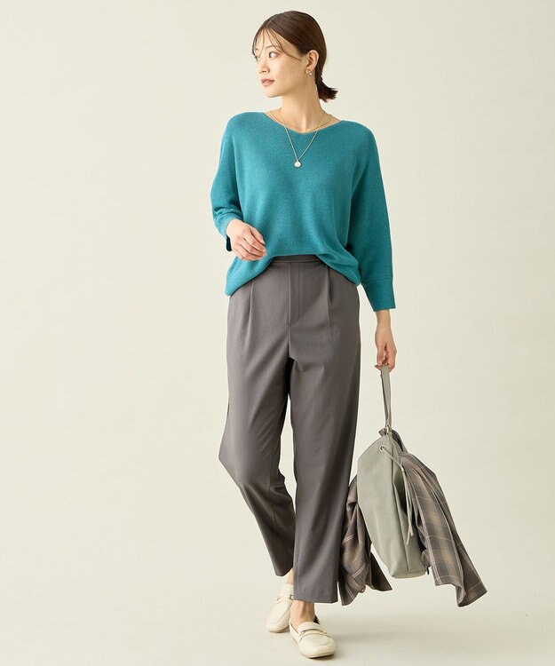 ANY 【6サイズ展開/ウエストゴム】イージーテーパードパンツ グレー