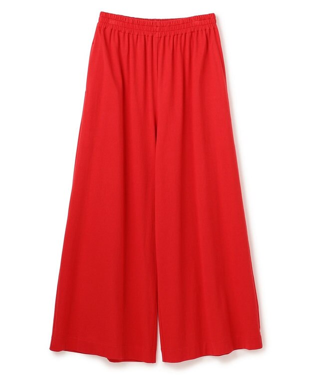 uncrave プレーンジャージー ギャザーパンツ レッド