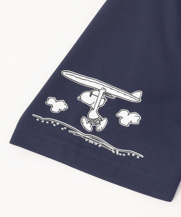 23区GOLF 【PEANUTS】【MEN】スヌーピーコラボ 半袖ポロシャツ ネイビー系