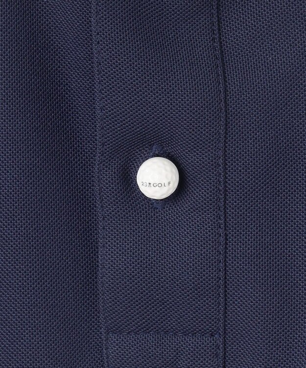 23区GOLF 【PEANUTS】【MEN】スヌーピーコラボ 半袖ポロシャツ ネイビー系