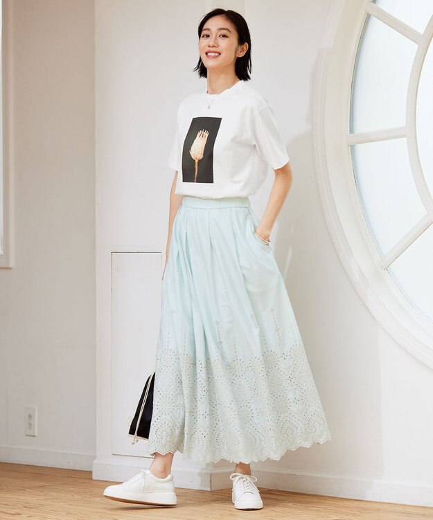 自由区 【カタログ掲載・洗える】PHOTO Tシャツ オフ(フラワーフォト)