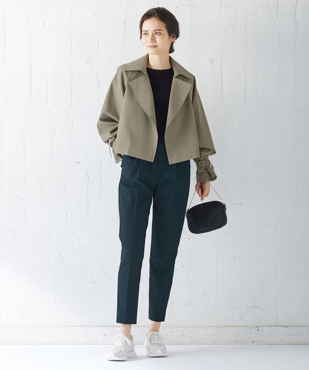 ICB L T/Cシャンブレーツイル 3WAYコート アッシュカーキ系