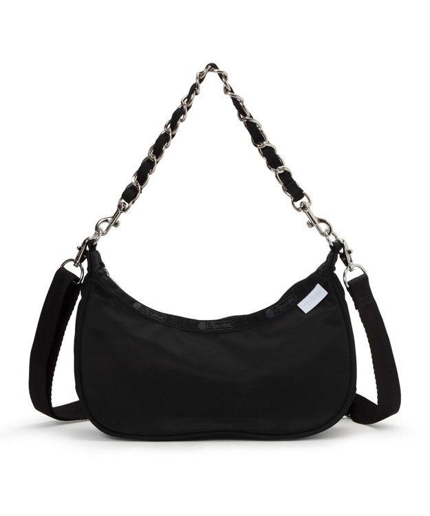 LeSportsac CHAIN SMALL CONV HOBO/ブラックサテンスナイデル ブラックサテンスナイデル