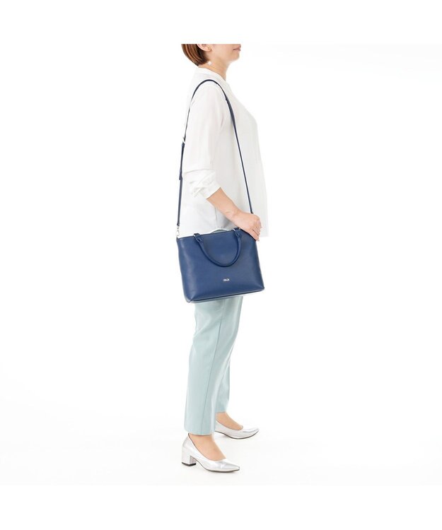 IBIZA リンピード　牛革　2WAYバッグ ライトグレー