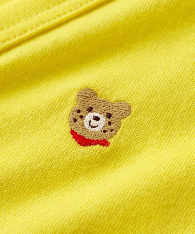 MIKI HOUSE HOT BISCUITS 【70-110cm】 天竺素材 ワンポイント カーディガン 黄