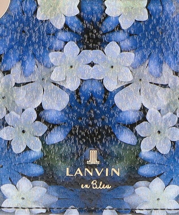 LANVIN en Bleu ブルフルール リール付ファスナーパスケース ブルー