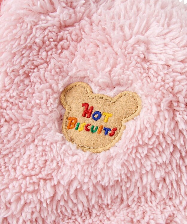 MIKI HOUSE HOT BISCUITS 【80-120cm】 裏ボアフリース リバーシブル総柄ジャンパー ピンク