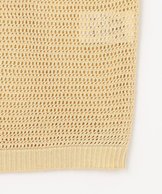 ANY 【洗濯機可/アンチピリング】アイレットメッシュニット ベージュ