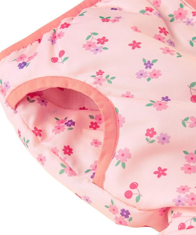 MIKI HOUSE HOT BISCUITS 【80-120cm】 裏ボアフリース リバーシブル総柄ジャンパー ピンク