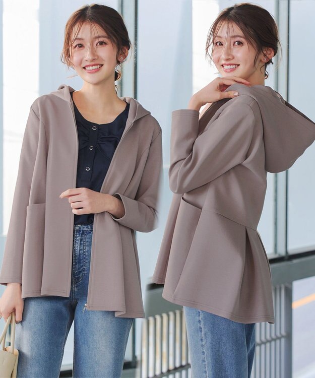 Tiaclasse ソフトダンボールバックフレアフーディー モカ