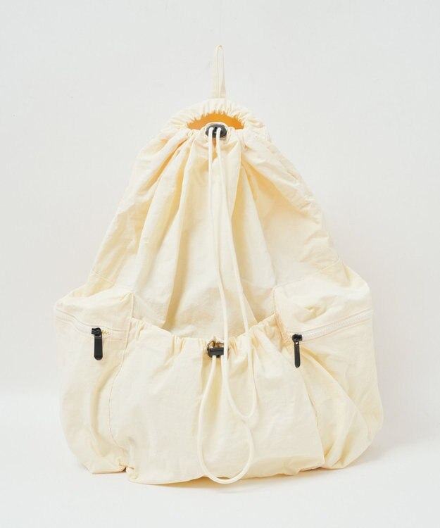 WEGO ドロストデザインリュック ホワイトアイボリー