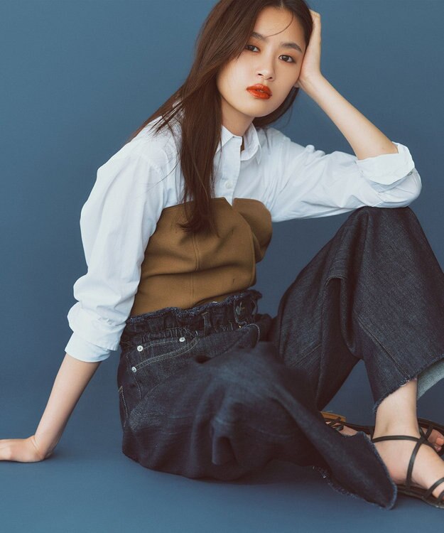 uncrave プレーンスーツ ビスチェ（uncrave WHITE） ブラウンカーキ