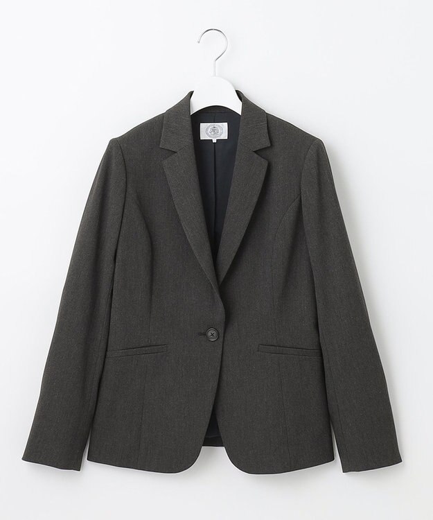 J.PRESS LADIES S 【洗える】T/Rアルガンシルク テーラード ジャケット グレー系