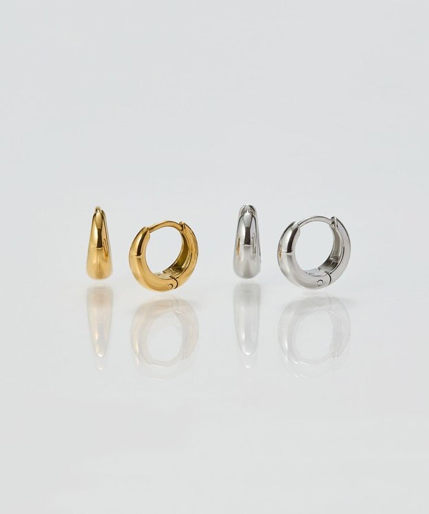 Phoebe 【金属アレルギー対応】メタルフープピアス　シルバー/ステンレス/ユニセックス シルバー