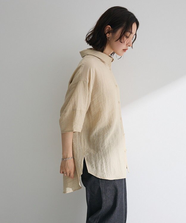 Green Parks ・ＥＬＥＮＣＡＲＥ　ＤＵＥシアーボリュームスリーブシャ Khaki