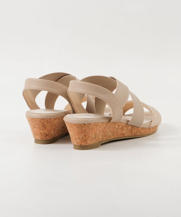 BONTRE 【pied du lapan/ピエドラパン】クロスベルトウエッジサンダル/50727ZI ゴールド