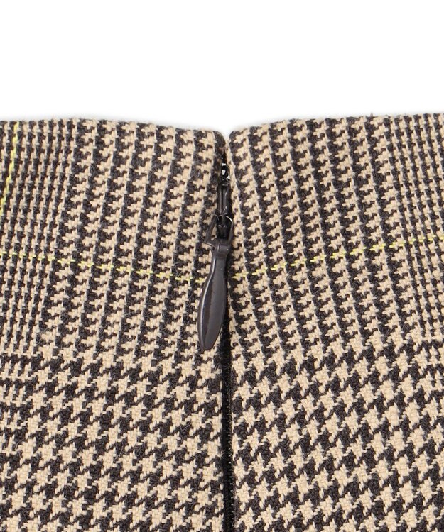 uncrave グレンチェック ワイドパンツ ブラウンチェック