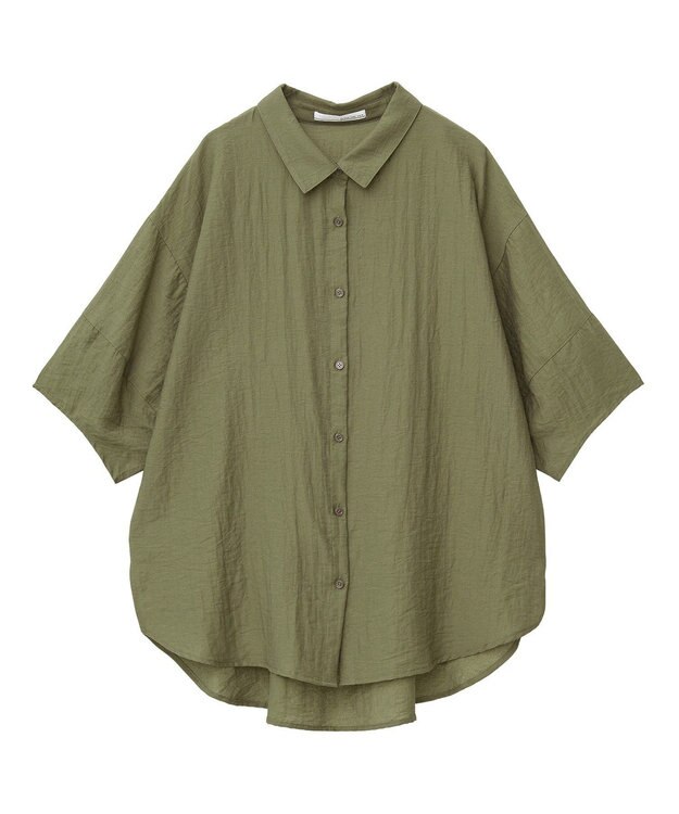 Green Parks ・ＥＬＥＮＣＡＲＥ　ＤＵＥシアーボリュームスリーブシャ Khaki