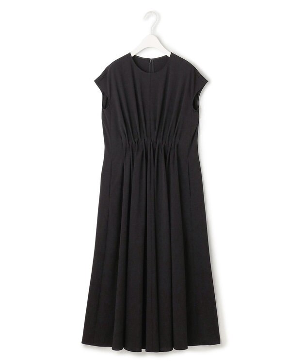 ICB 【ASUMI・MANAMIコラボ 丈が選べる】タックデザインワンピース ブラック系